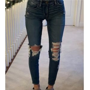 American Eagle Outfitters Next Level Stretch Distressed Skinny Jeans Size 4